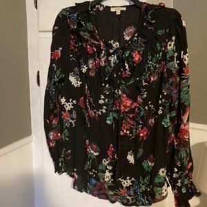 Gilli black floral lblouse